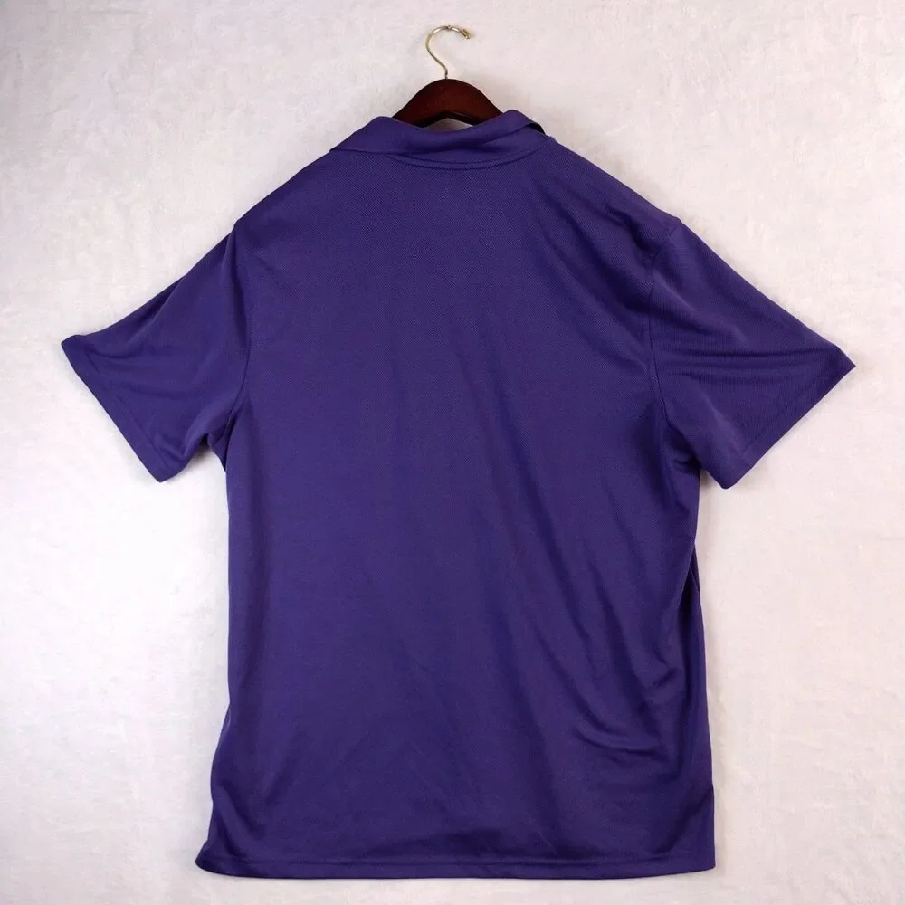 NordicTrack Mens XL Purple Athletic Fit Performance Polo Shirt Short Sleeve Golf